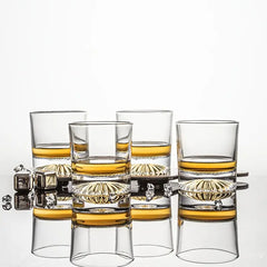 Cylindrical Whisky Glass Set with Gift Boxes