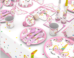 Pink Unicorn Birthday Party Decoration Set (16 Pieces)